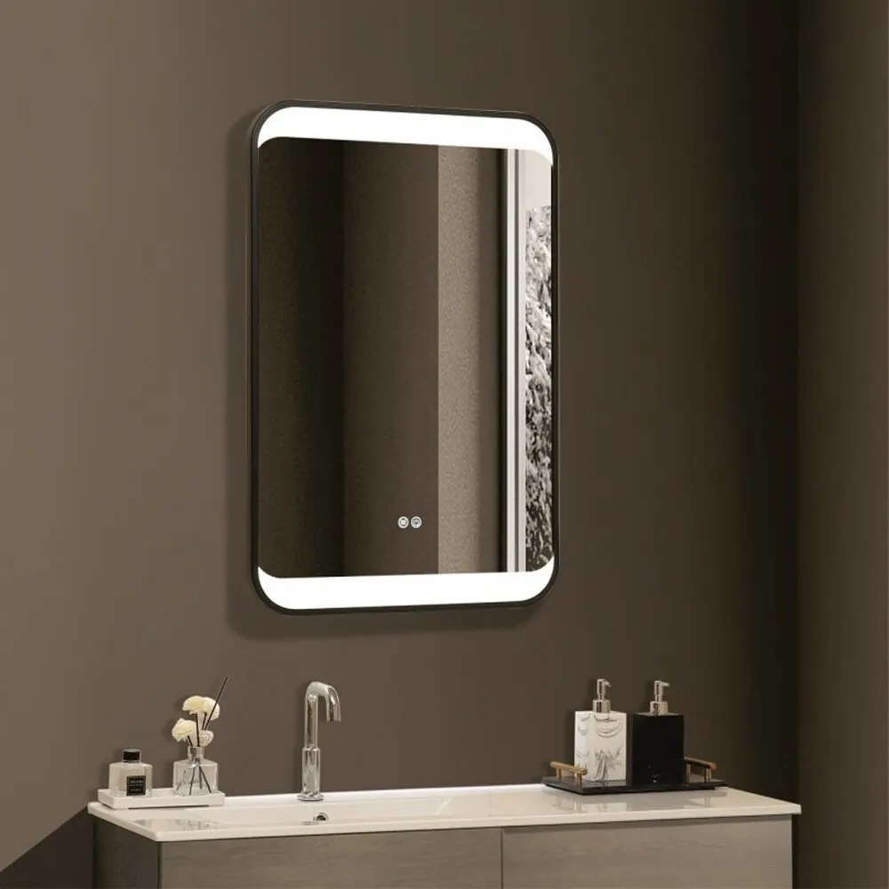 Oglinda cu iluminare si dezaburire Inter Ceramic dreptunghiulara 60x90 cm