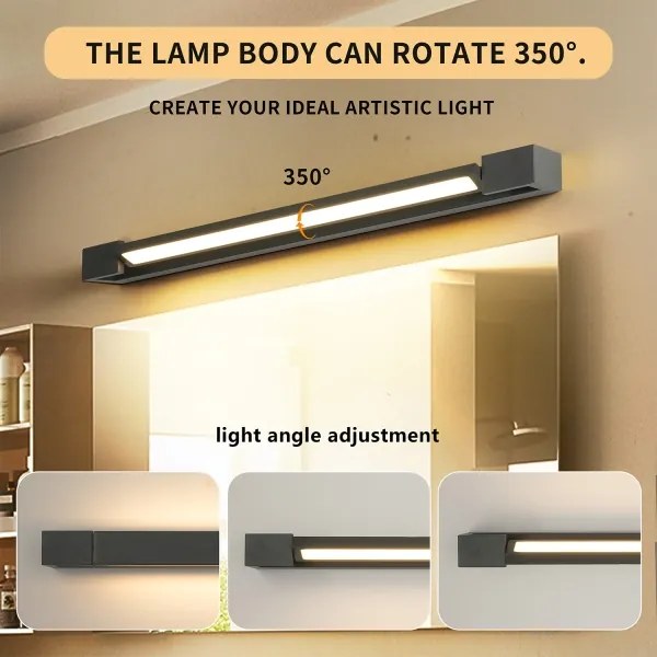 Brilagi - Lumină LED pentru oglindă de baie AQUA LINE LED/18W/230V 60 cm IP44 antracit