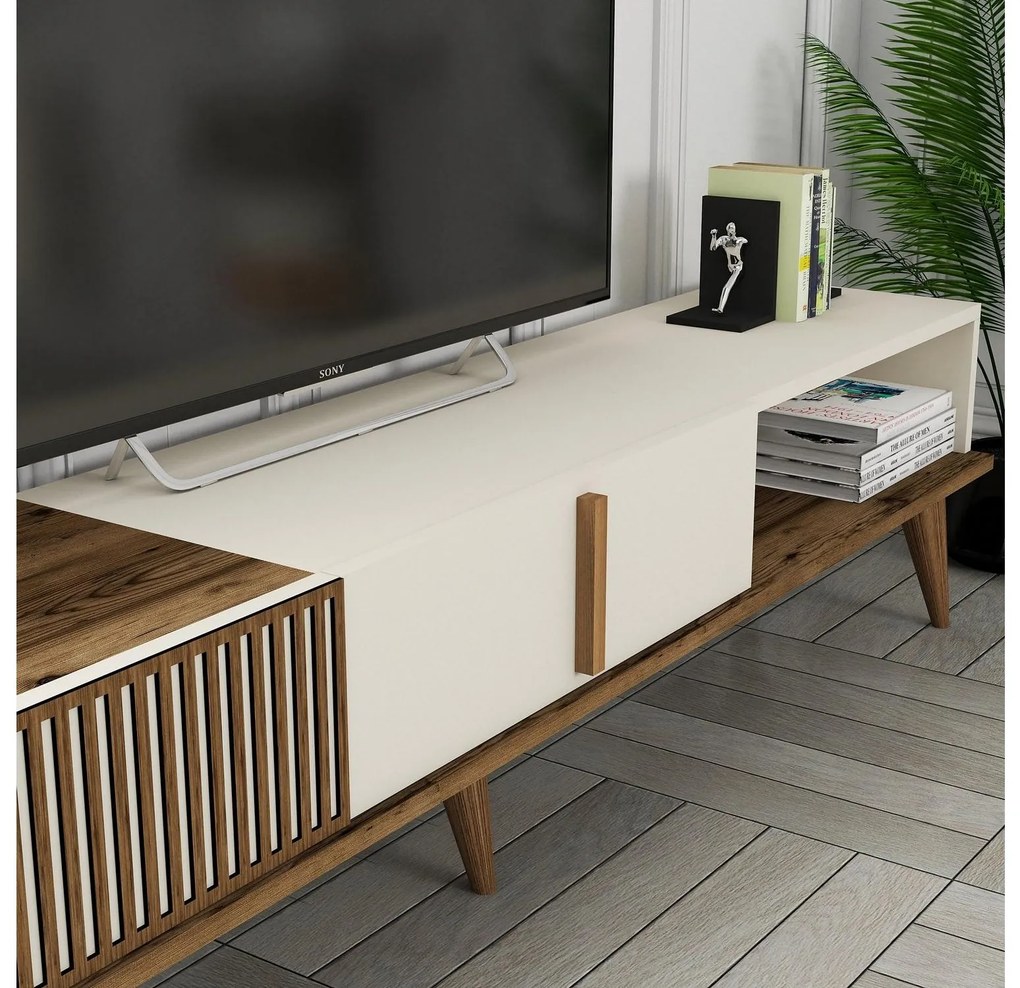 Masă TV/Dulap Tepeve (Nuc + crem) . 1095454