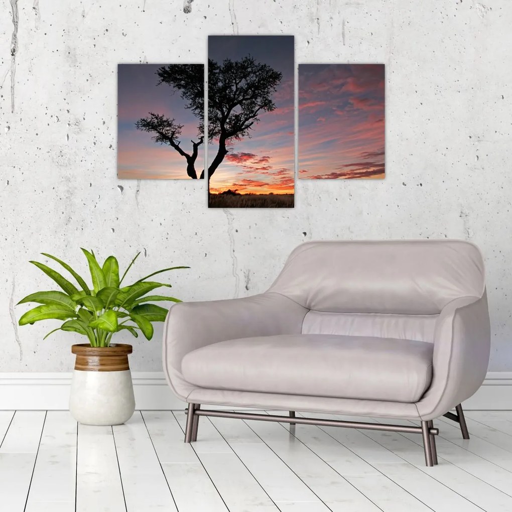 Tablou - Copac și nuanțe roșiatice (90x60 cm)