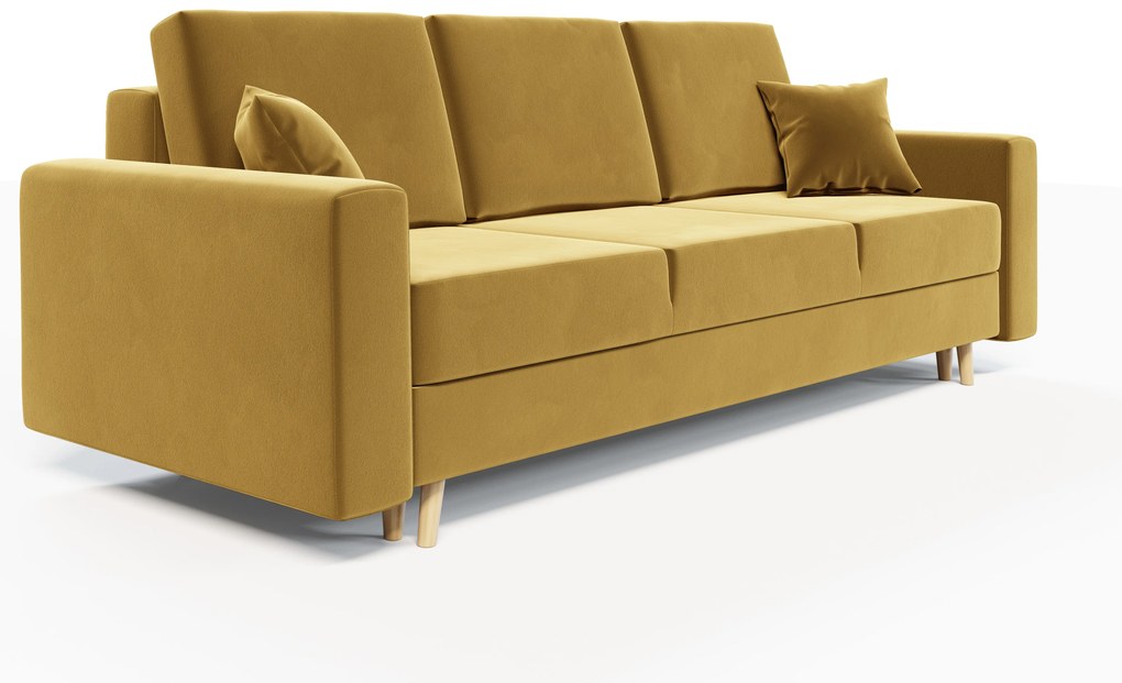Canapea extensibilă Kineton (galben). 1007751
