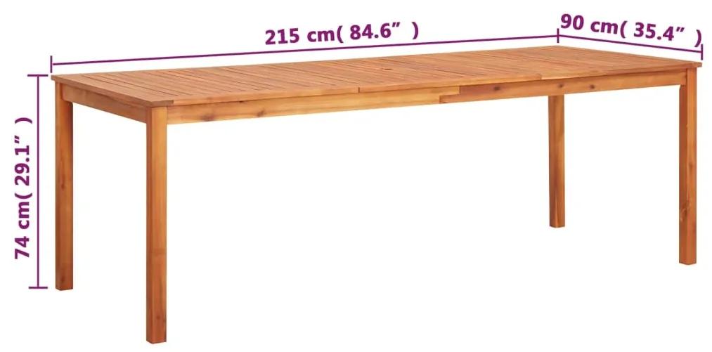 Masa de gradina, 215 x 90 x 74 cm, lemn masiv de acacia 1, 215 x 90 x 74 cm