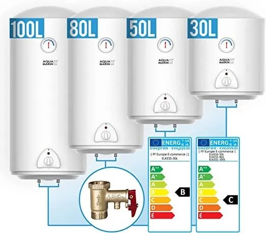 AQUAMARIN Boiler electric 30 l, alb