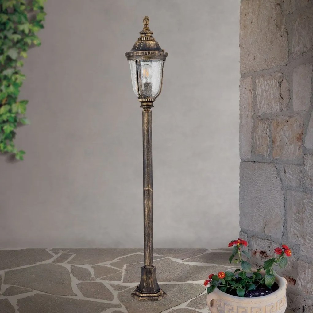 Stalp iluminat exterior IP23 H112cm August AL 11-1122/1 Patina OR