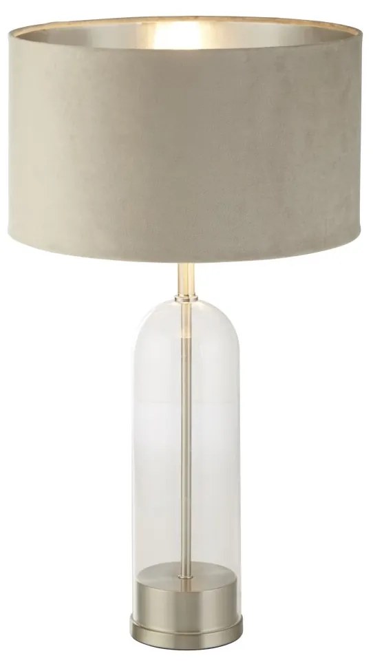 Veioza/Lampa de masa design decorativ Oxford nickel/taupe