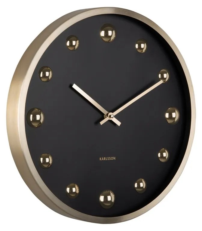 Karlsson 5971BK design ceas de perete negru,diametru 35 cm