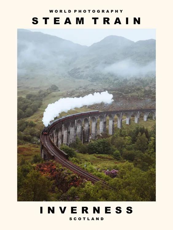 Fotografie Steam Train (Inverness, Scotland), (30 x 40 cm)
