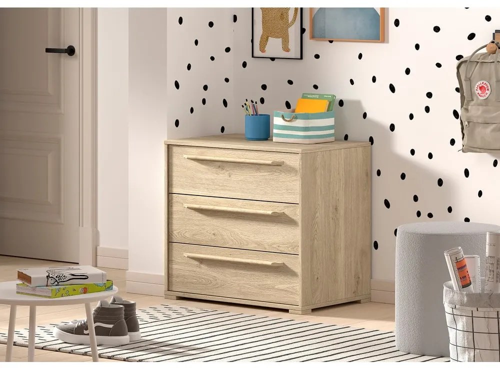 Comodă de copii în culoare naturală 68x62x43 cm Sam – Vipack