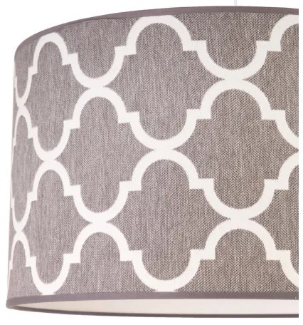 Lustră pe cablu Duolla MAROKO 1xE27/40W/230V d. 45 cm gri/alb