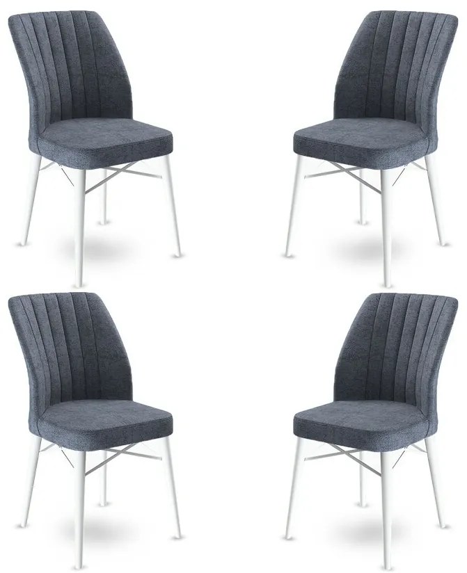 Set de scaune de sufragerie Flex Fume and White, 4buc.
