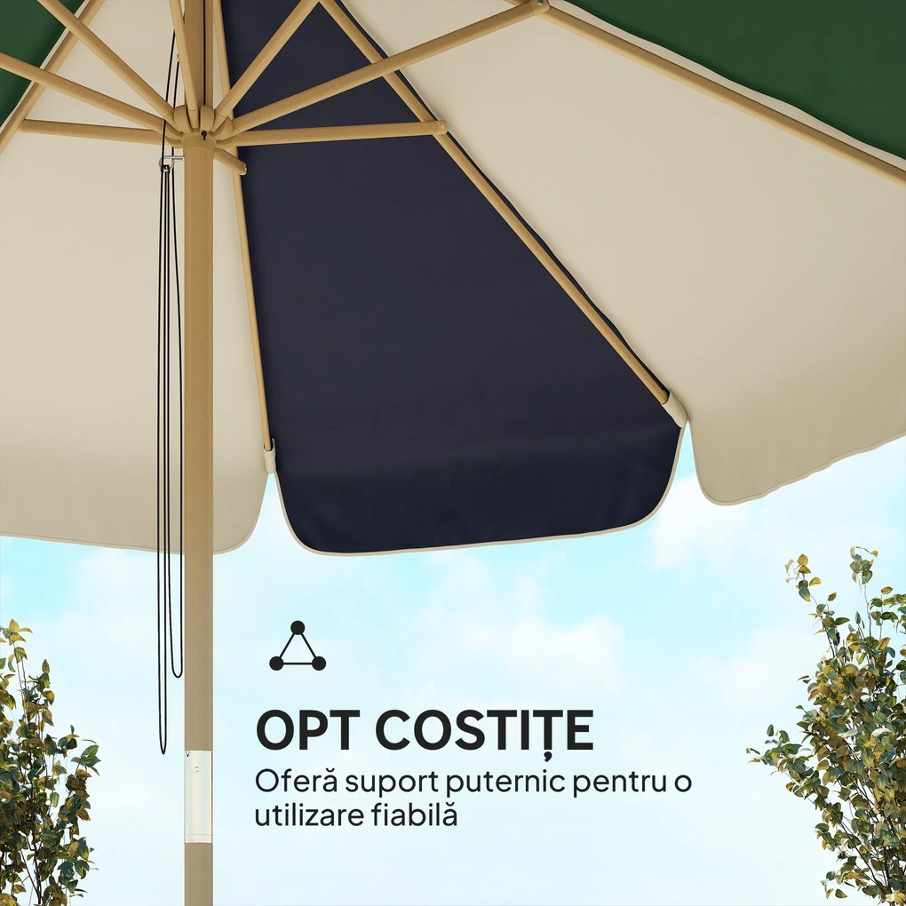 Outsunny terasă retro fals lemn | Aosom Romania