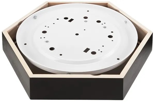 Plafonieră HEX 2xE27/60W/230V d. 43 cm negru pin