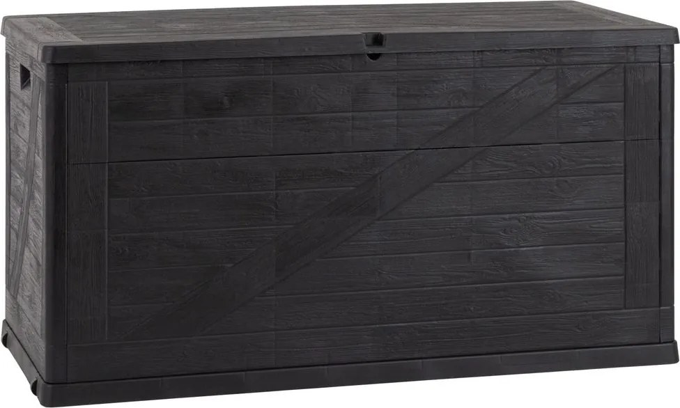 WOOD cutie de depozitare din plastic pentru grădină 420 L, g