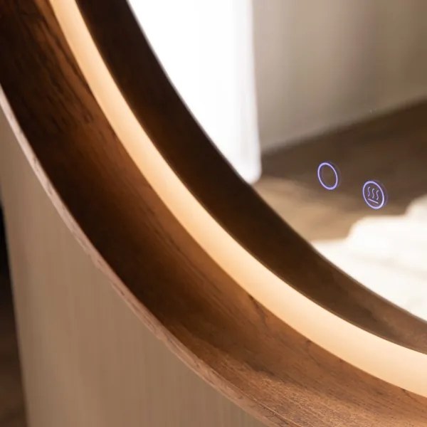 Zuma Line 3123-2-LED Oglindă de baie încălzită 36W/230V 3000/4000/6000K Ø 80 cm IP44