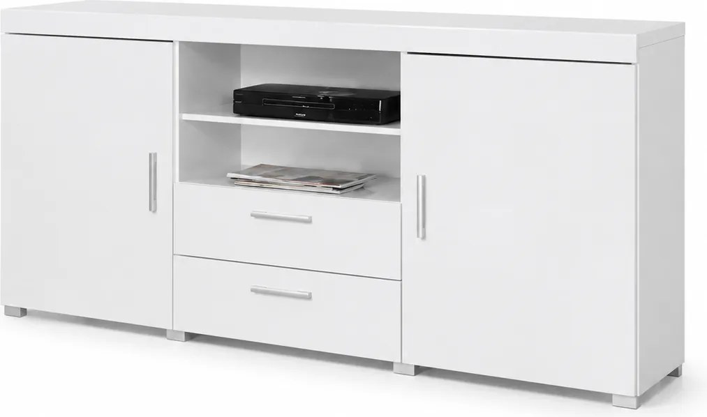 Comoda SAMBA REG-5, alb, PAL, 164x45x80 cm