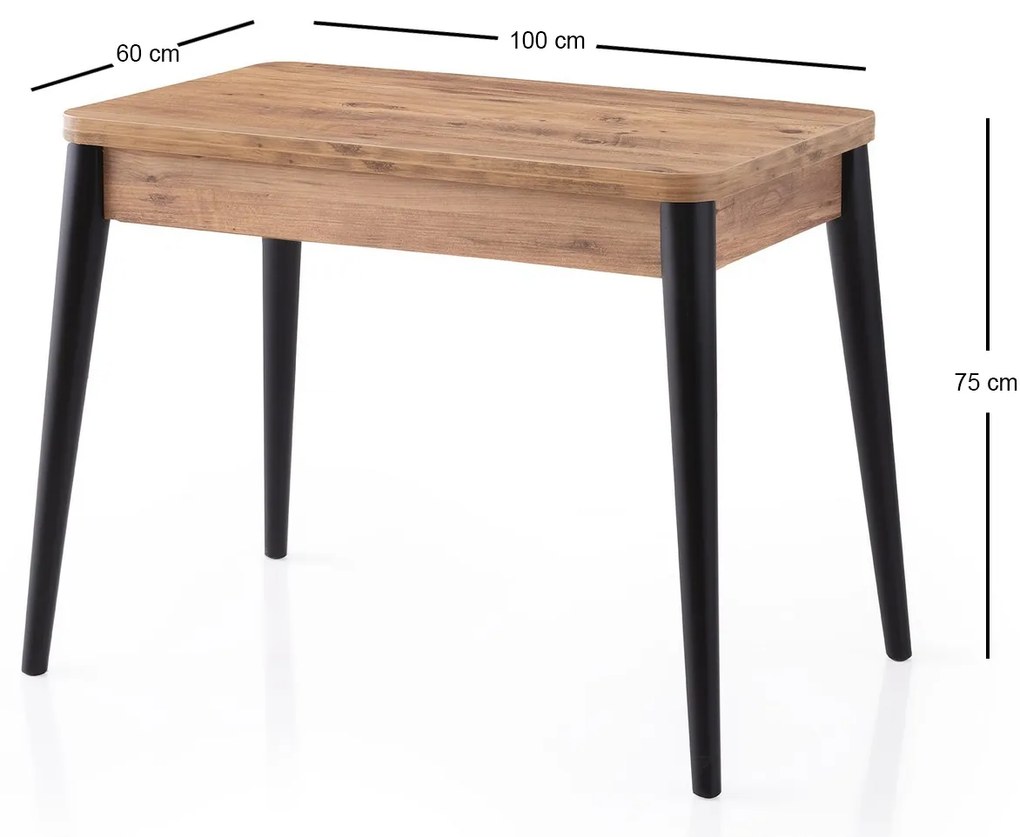 Masă sufragerie extensibilă Doluna (pin atlantic). 1121639