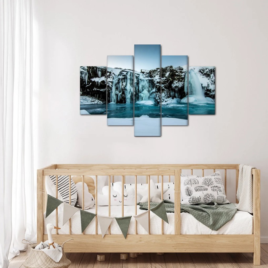 Tablou cu cascade înghețate (150x105 cm)