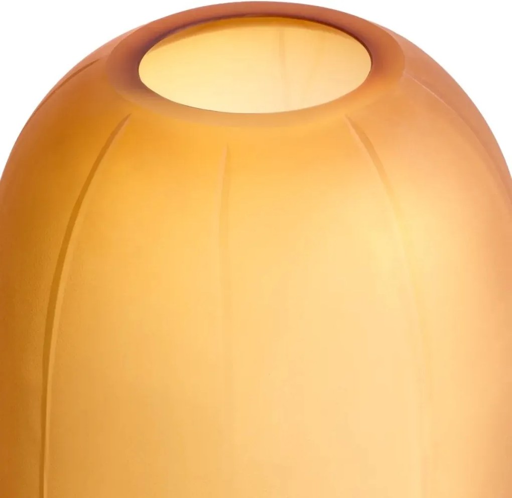 Vas decorativ din sticla design LUX Zenna L, amber