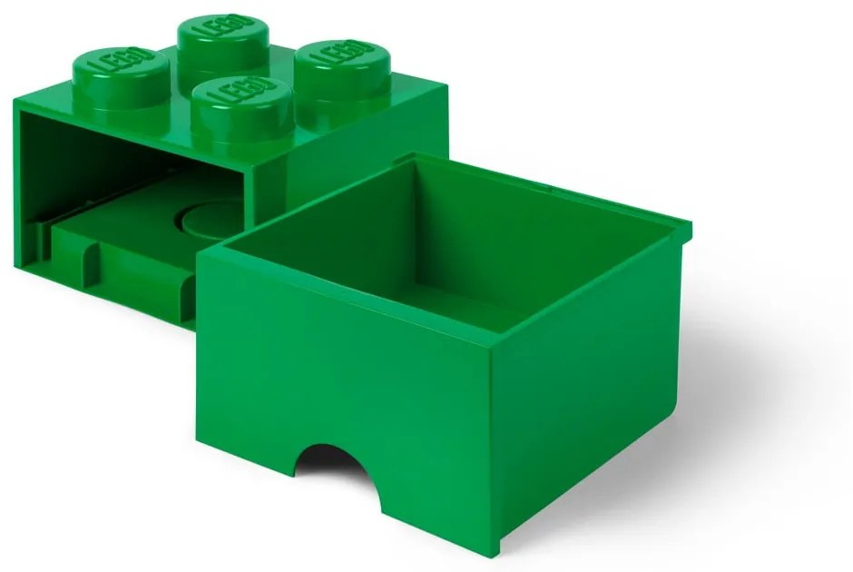 Cutie depozitare cu sertar LEGO®, verde