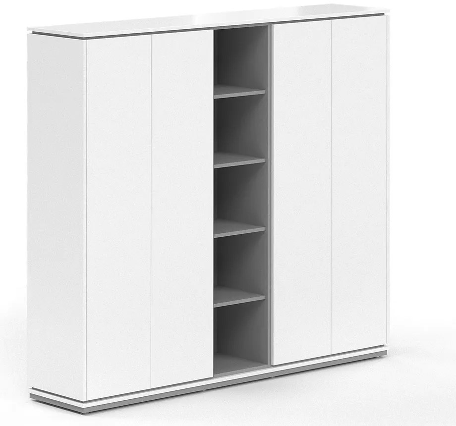 Dulap înalt Creator 202,2 x 44,5 x 185,9 cm, antracit / alb