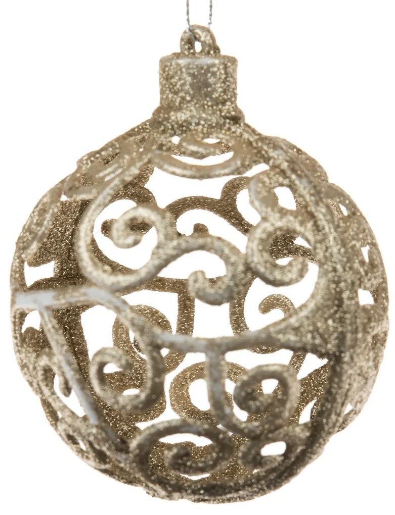 Decorație de Crăciun Carlita Glob auriu, 7 cm,plastic