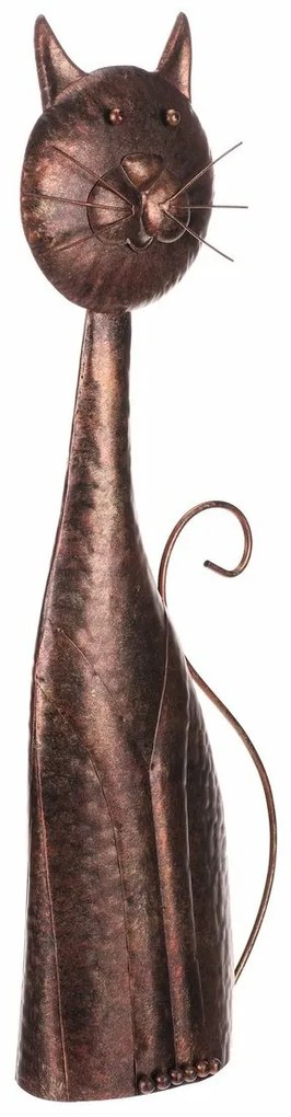 Decorațiune de grădină din metal Cat cupru , 22 x61 x 11 cm