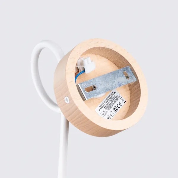 Lampă de perete Sollux SL.1473 EMBER 1xE27/15W/230V alb/bej/fag