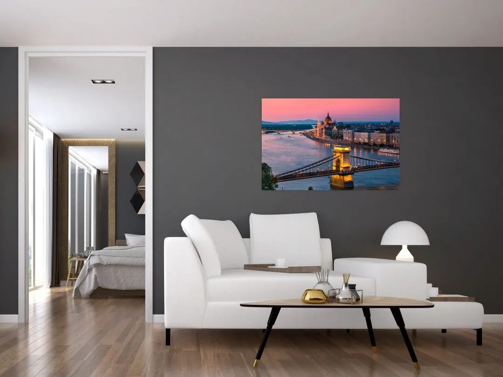 Tablou - Panorama orașului Budapesta, Ungaria (90x60 cm)