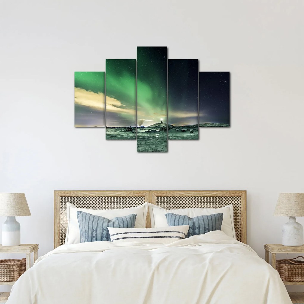 Tablou cu Aurora Borealis (150x105 cm)