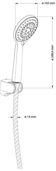 OMNIRES YOSEMITE-PCR - Set de duș YOSEMITE crom lucios