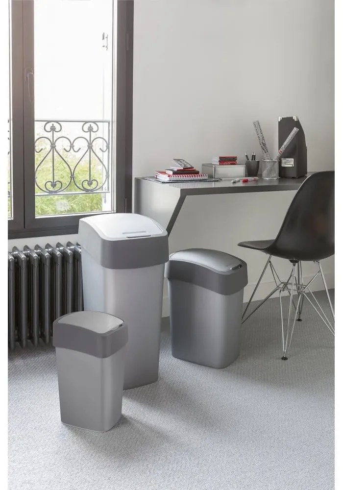 Coș de gunoi Curver Pacific, 45 l, gri