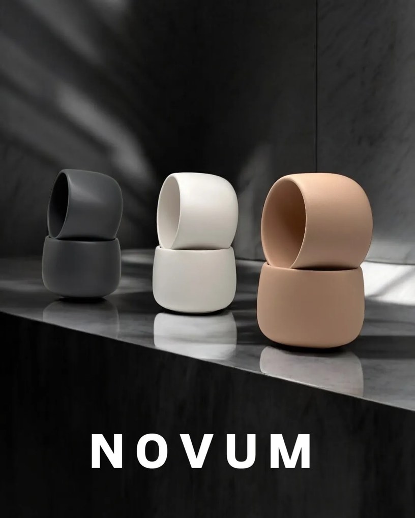 Pahar cafea NOVUM Milk Foam Cappucino 330ml Flat White, Latte (culoare Alb Mat Foam)