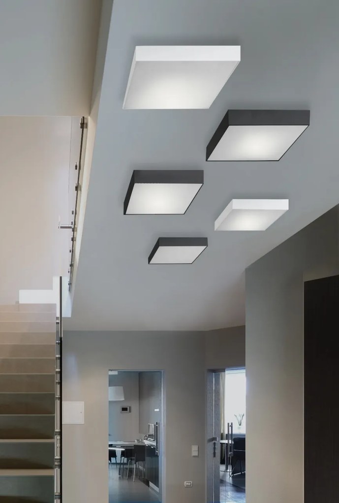 Plafoniera LED design slim MONZA S 22 3000K neagra