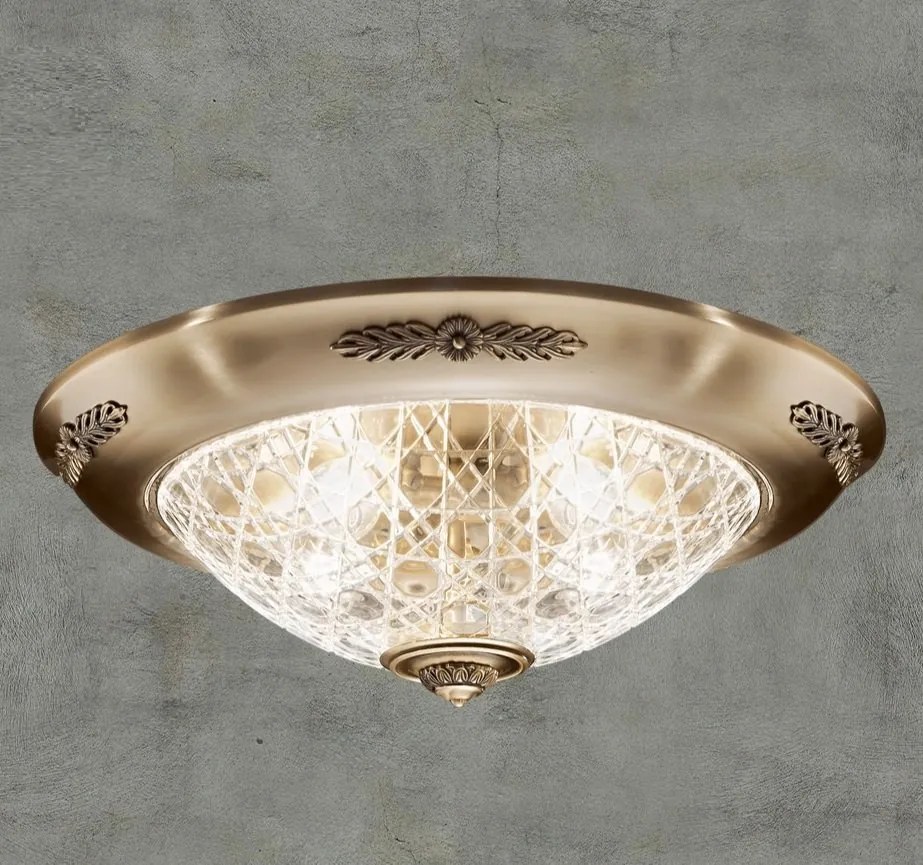 Plafoniera eleganta LUX realizata manual Crystal Glass - Giotto, 48cm