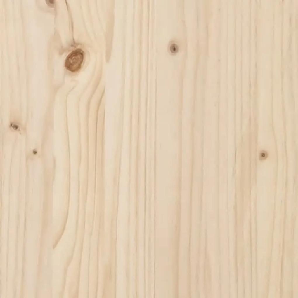 Tablie de pat, gri, 183,5x3x81 cm, lemn masiv de pin 1, Maro, 183.5 x 3 x 81 cm