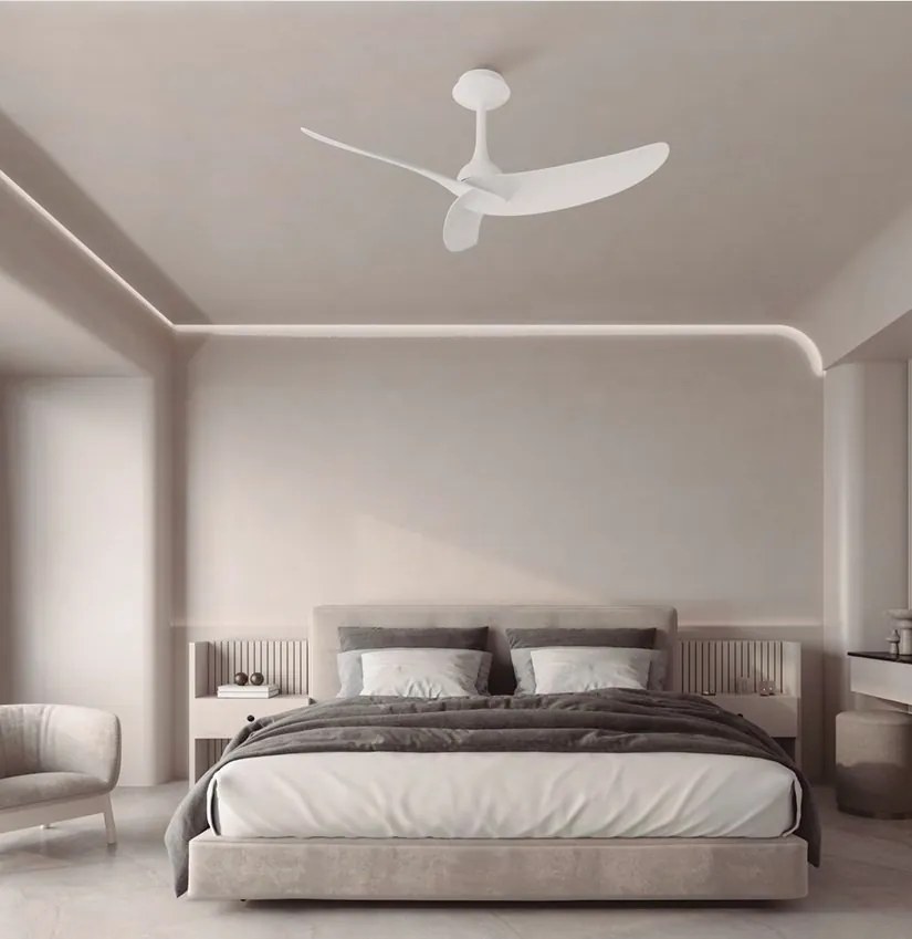 Ventilator cu 3 palete si telecomanda IPANEMA III negru/ aspect lemn MA-9041