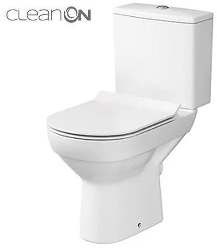Set vas WC stativ Cersanit, City New, Rimless cu rezervor si capac Soft-Close inclus