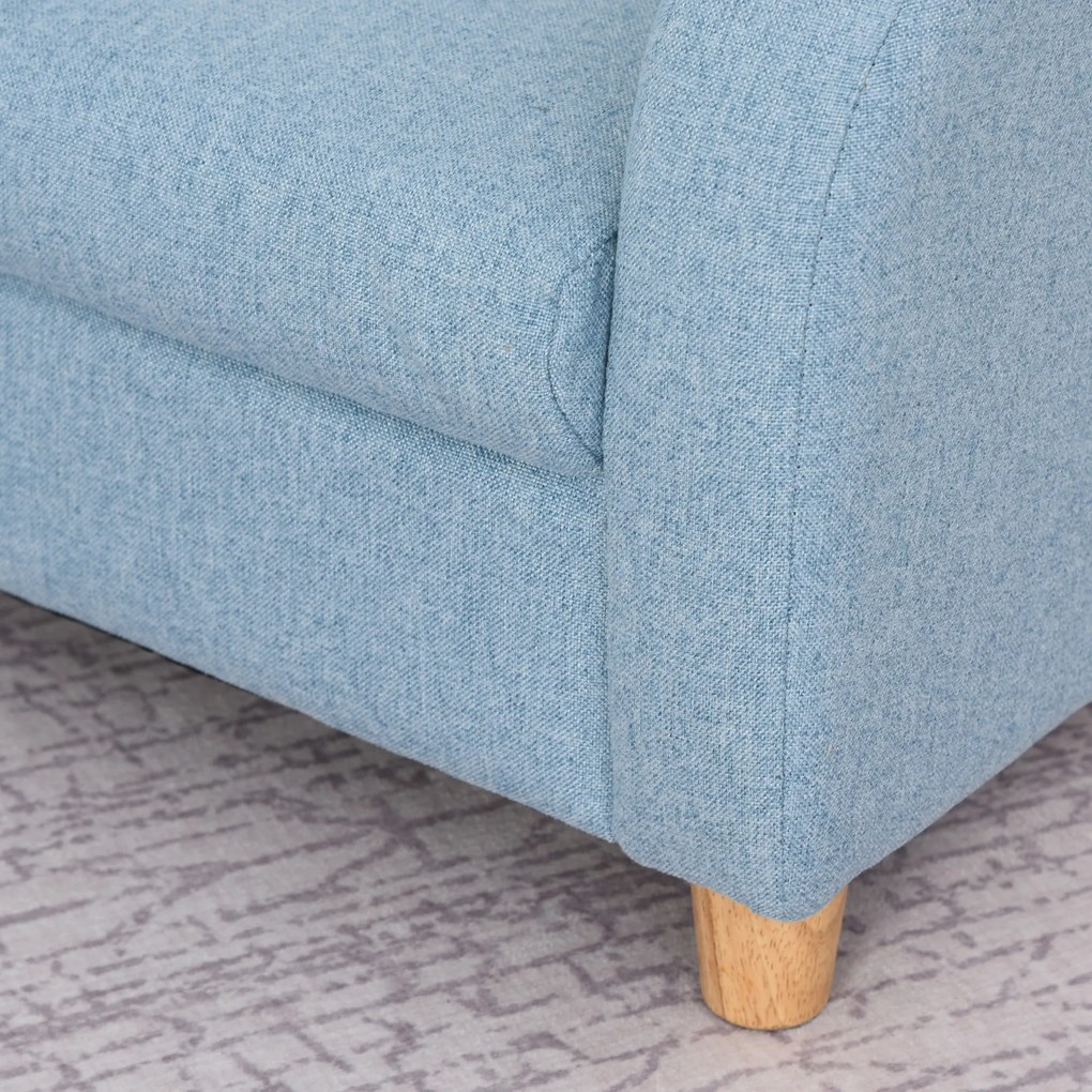 HOMCOM Scaun pentru Camera Copiilor în Material Textil Max. 65 kg 49x45x44cm Albastru | Aosom Romania