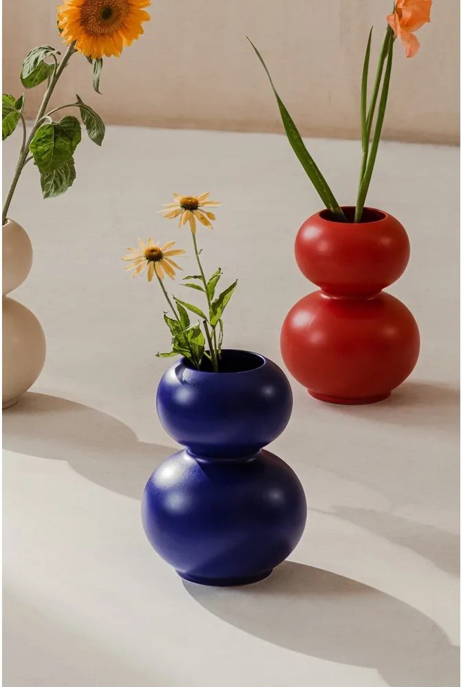 Vază albastru-închis din ceramică (înălțime 36 cm) Tuga – noo.ma