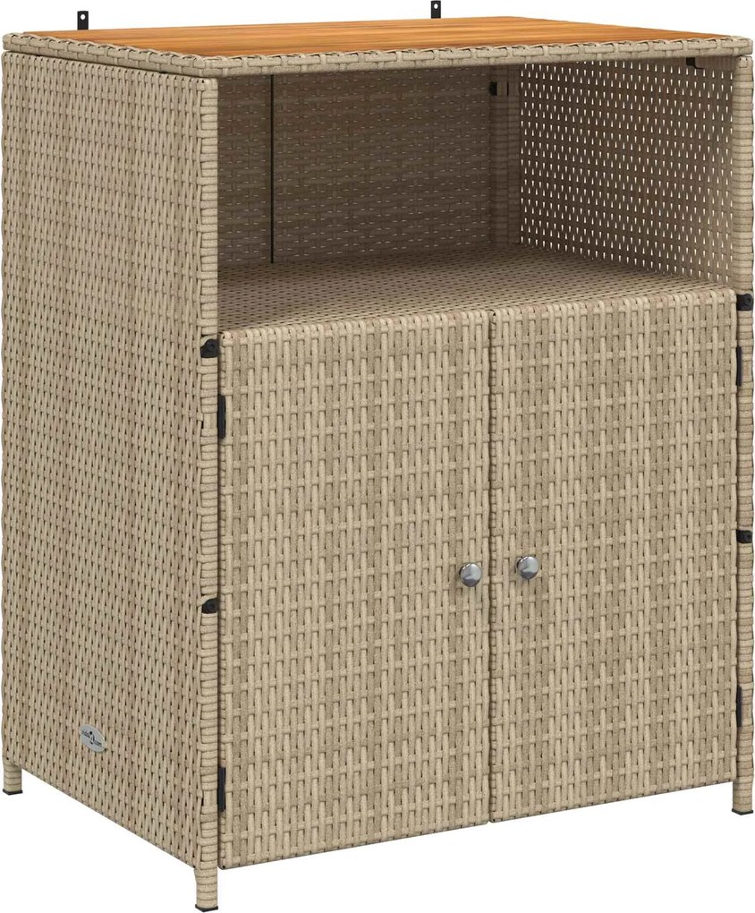 vidaXL Dulap cu raft Bej 70 x 50 x 87 cm Poliester și Rattan Roly