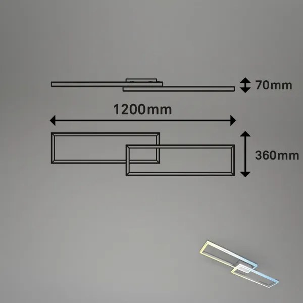 Briloner 3761019 - Plafonieră LED dimabilă LED/45W/230V 2700-6500K+telecomandă crom mat