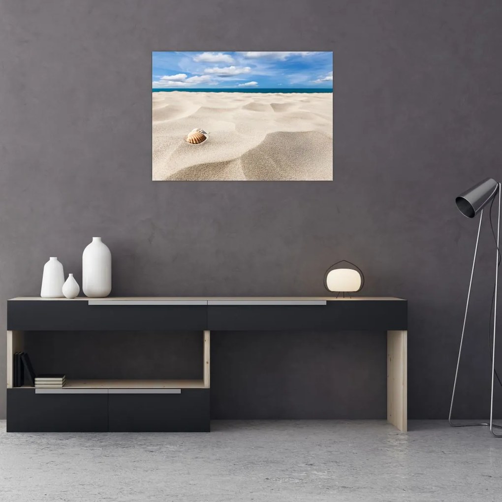 Tablou - Scoici pe plajă (70x50 cm)