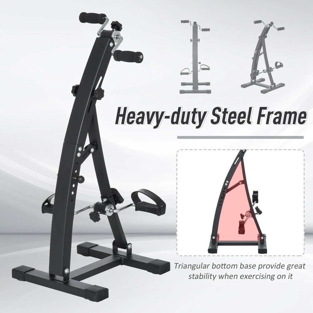 Bicicleta de Fitness din Otel cu Ecran LED Inaltime si Rezistenta Reglabile 41x50x96cm Neagra HOMCOM | Aosom RO