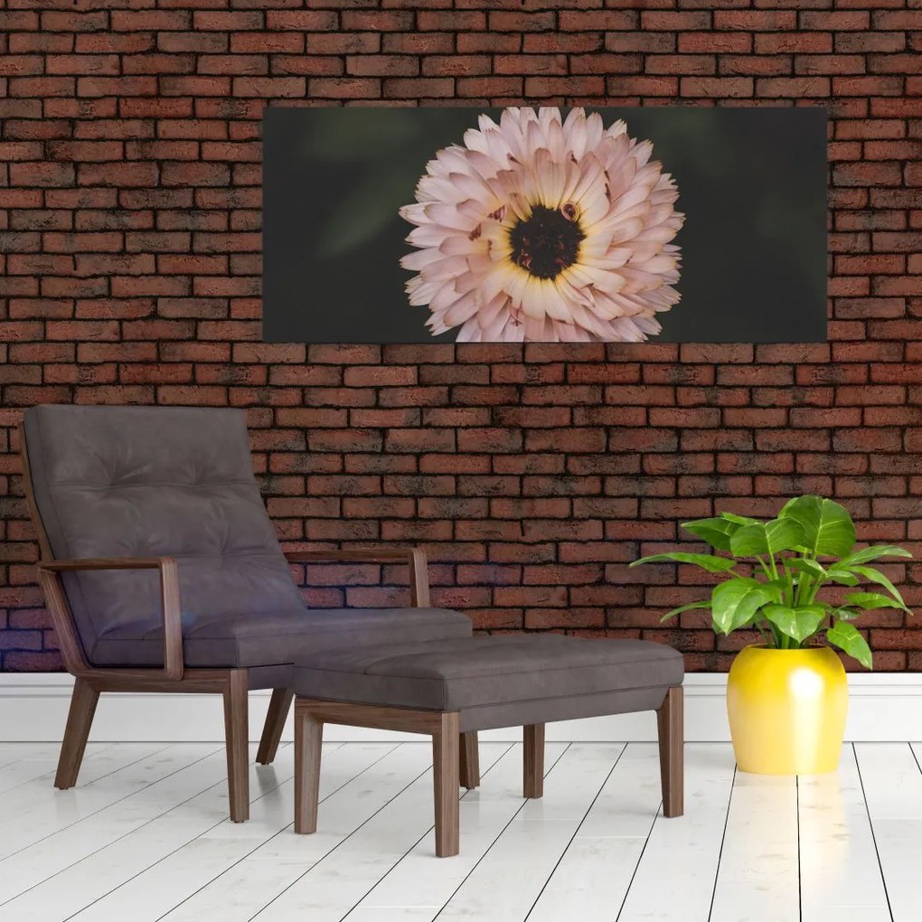Tablou cu floare portocalie (120x50 cm)