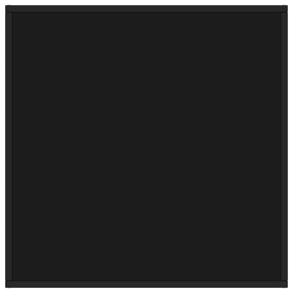 Masuta de cafea, neagra cu sticla neagra, 80x80x35 cm 1, Negru, 80 x 80 x 35 cm