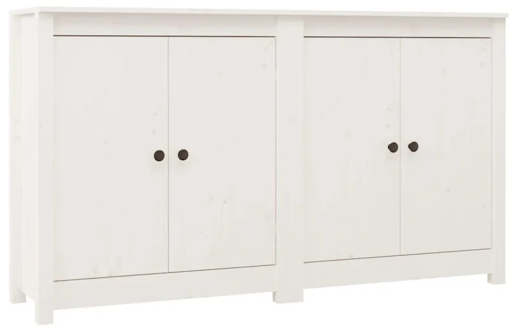 3114065 vidaXL Servante, 2 buc., alb, 70x35x80 cm, lemn masiv de pin