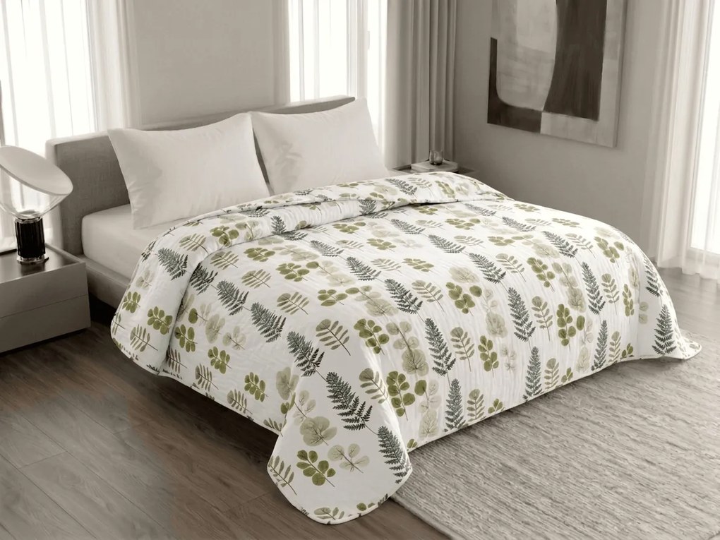 Cuvertura de pat SCANDI NATURE, verde Dimensiune: 170 x 210 cm