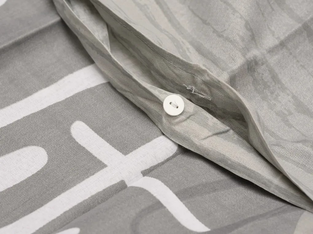 Lenjerie de pat din bumbac gri GREY DREAM Dimensiune lenjerie de pat: 70 x 90 cm | 140 x 200 cm