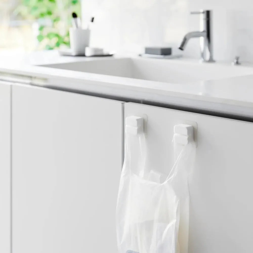 Set de agățătoare multifuncționale alb 2 buc. din silicon Film Hook – YAMAZAKI