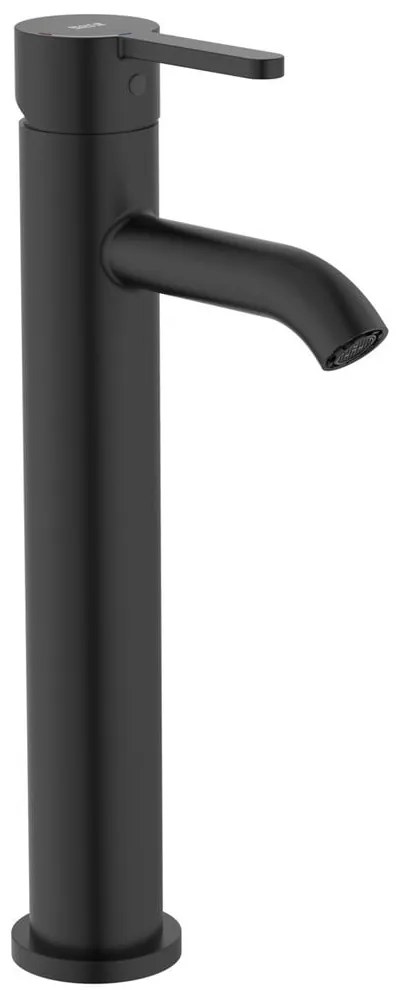 Baterie lavoar inalta neagra mat Roca Carelia Cold Start H30 cm